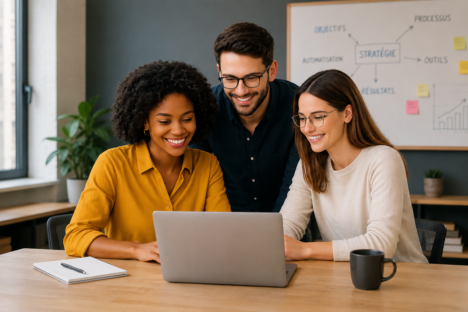 Un bureau moderne Createev où l'agence accompagne ses clients