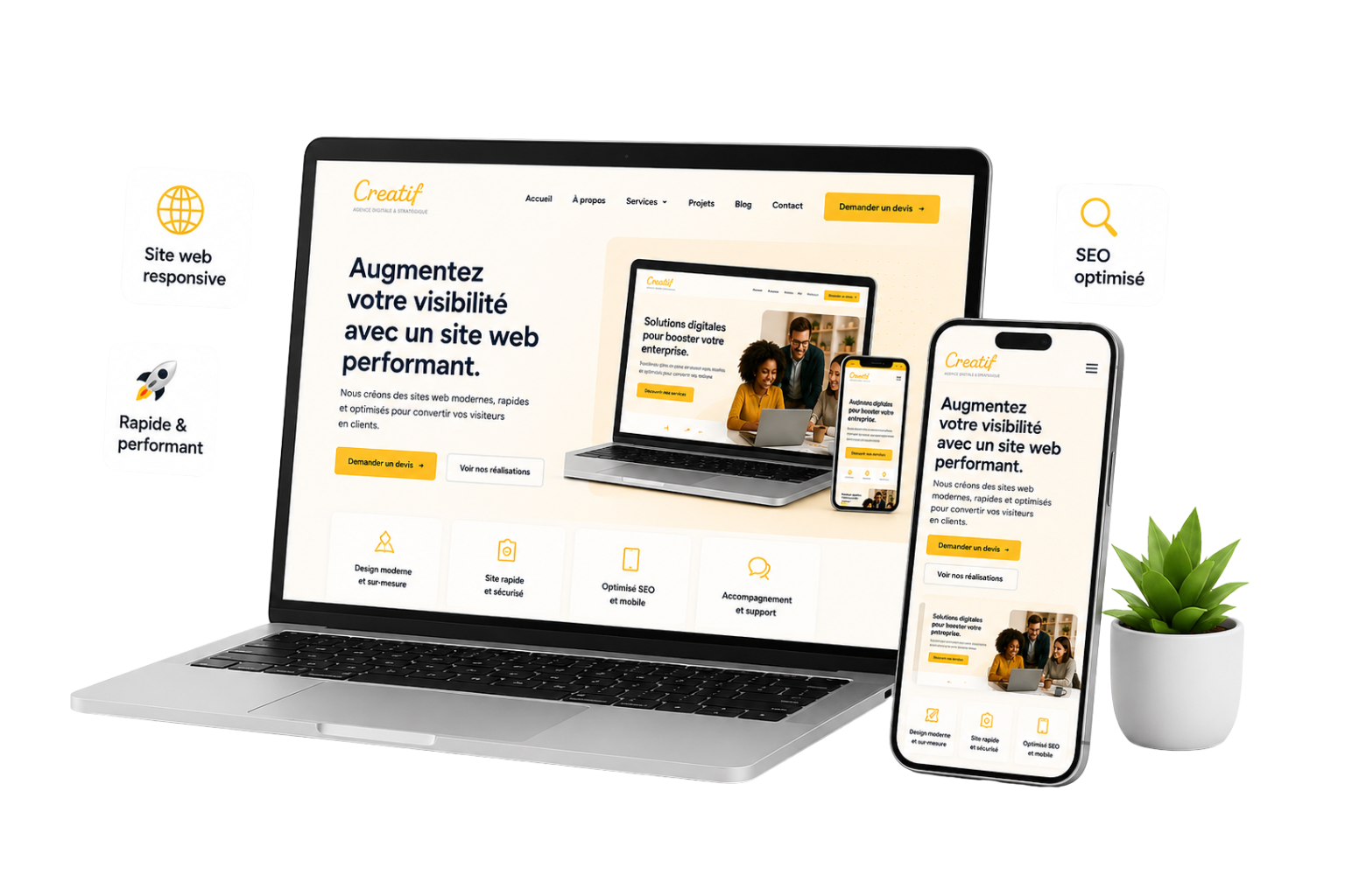 Création de site web — réalisation Createev